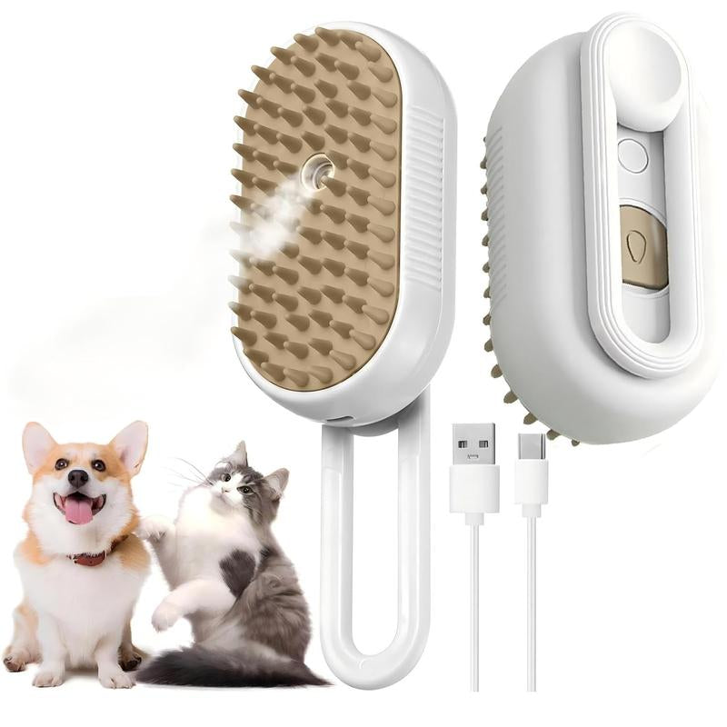 Pet Steam Brush,Cat Dog Hair Remover, Adjustable Pet Hair Remover,Pet Steamy Mist,Steam Pet Brush for Pet Hair 3-IN-1 Steamy Cat Brush Grooming Comb for Dogs Steam Brush for Cats Remove Flying Fur Steam Advanced Pet Hair Removal Comb Pet Pal Brush