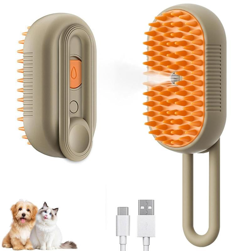Pet Steam Brush,Cat Dog Hair Remover, Adjustable Pet Hair Remover,Pet Steamy Mist,Steam Pet Brush for Pet Hair 3-IN-1 Steamy Cat Brush Grooming Comb for Dogs Steam Brush for Cats Remove Flying Fur Steam Advanced Pet Hair Removal Comb Pet Pal Brush
