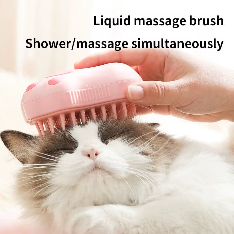 New 3 in 1 Pet Brush Cat Steam Brush Comb Dog Brush Electric Spray Cat Hair Brushes Massage Pet Grooming Hair Removal Combs ﻿